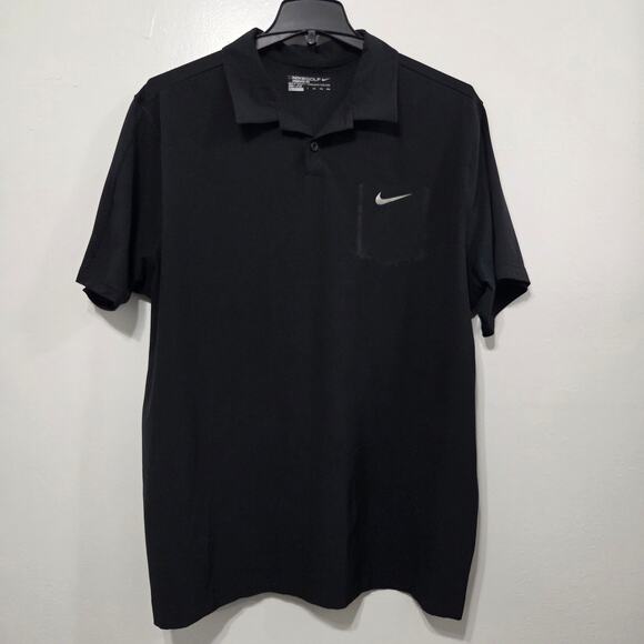 Nike Golf Dri-FIT Black Polo Shirt Men’s XXL Standard Fit Performance - Picture 1 of 8